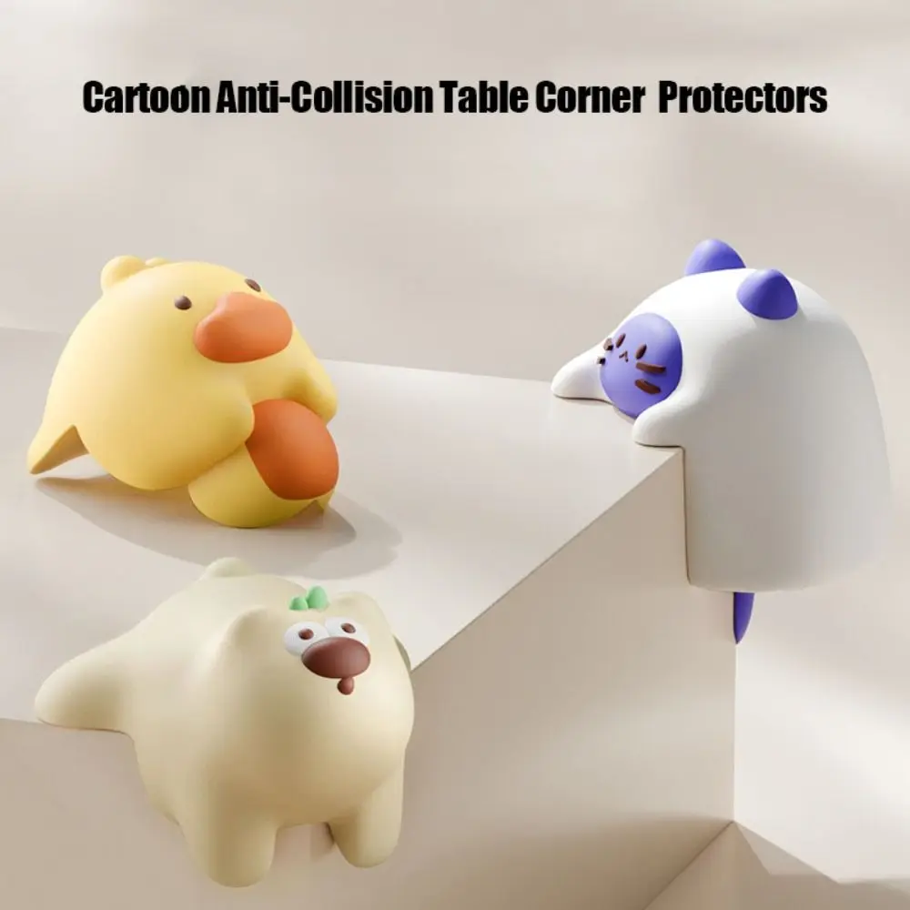 

4pcs Thickened T Shaped Table Corner Protectors Security Self-Adhesive Protection Edge Cover Soft PVC Angle Guard Toddler