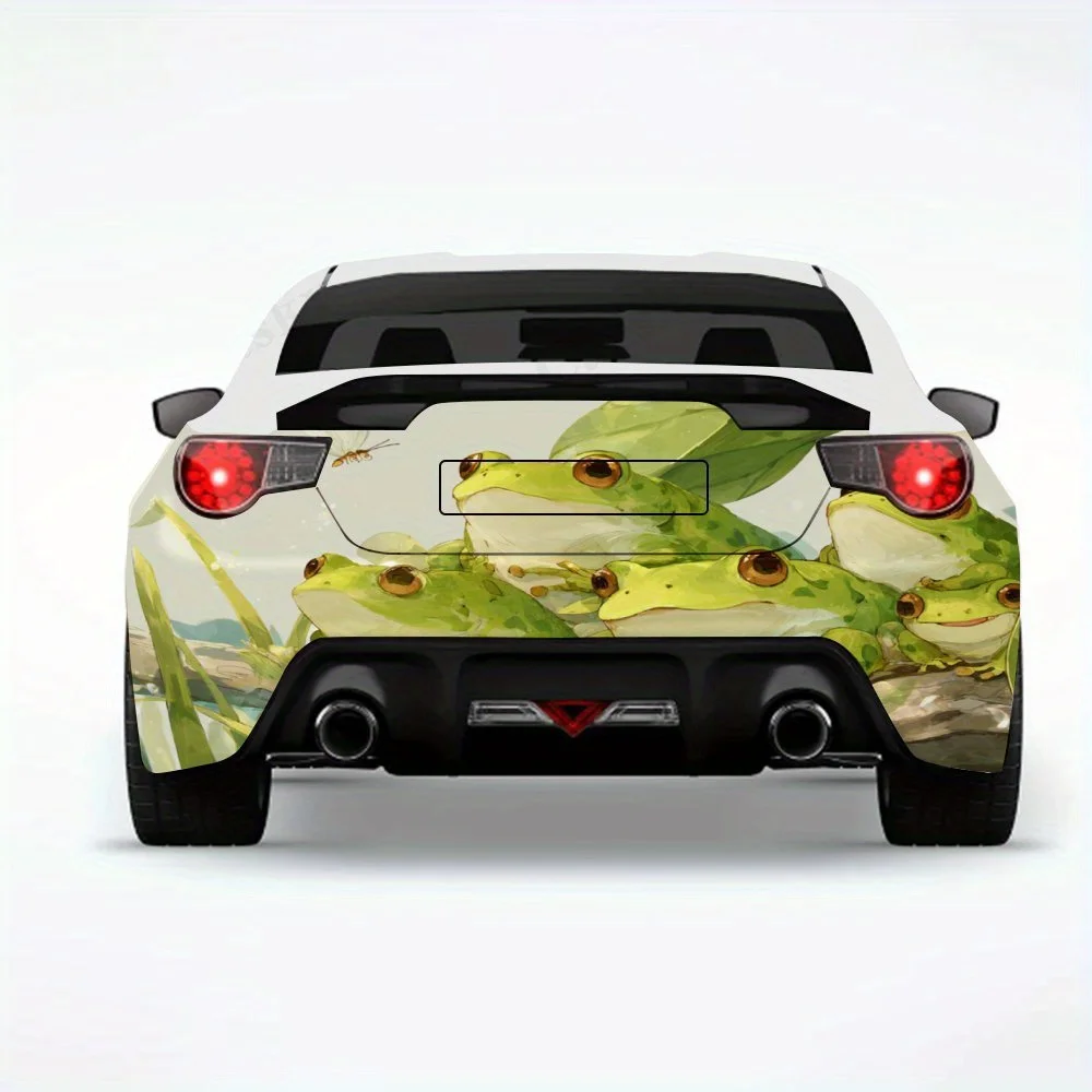 

Chubby Frogs - виниловая наклейка на заднюю часть автомобиля, водонепроницаемые самоклеящиеся виниловые наклейки для хвоста и бампера автомобиля, защита украшений