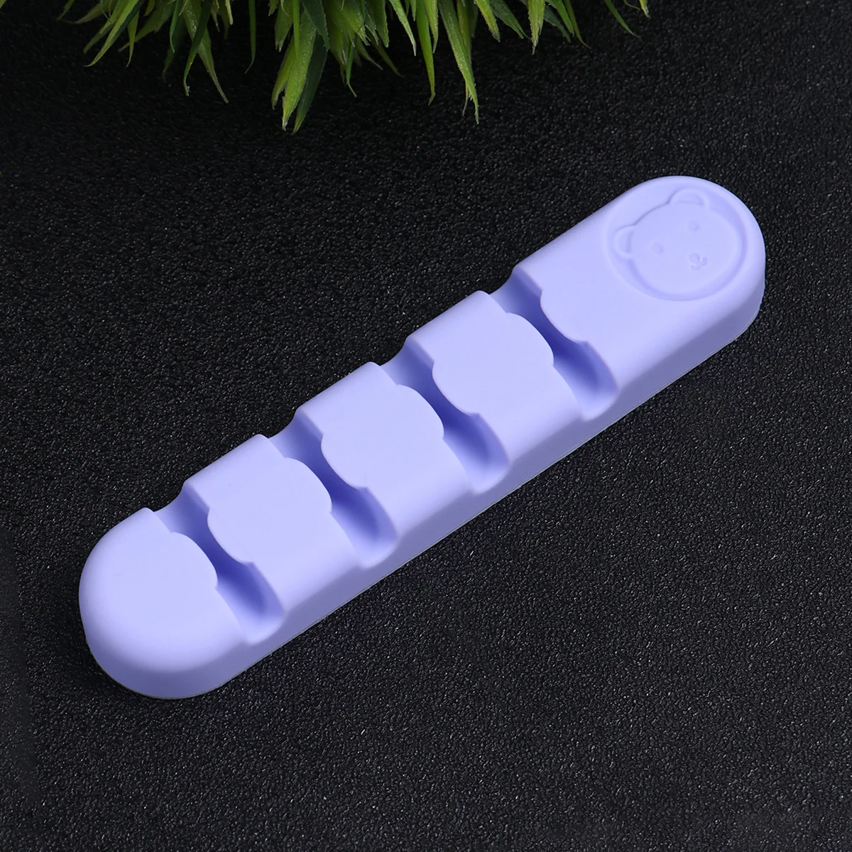 2 pçs organizador de cabo de dados auto adesivo suporte de cabo de silicone clipes de gerenciamento de fio de mesa clipe de cabo usb roxo