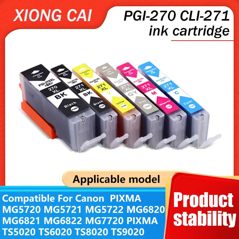 Чернильный картридж PGI-270 CLI-271 подходит для картриджа принтера Canon MG5720 MG5721 MG7720 TS8020 TS9020 MG6822 TS5020 TS6020