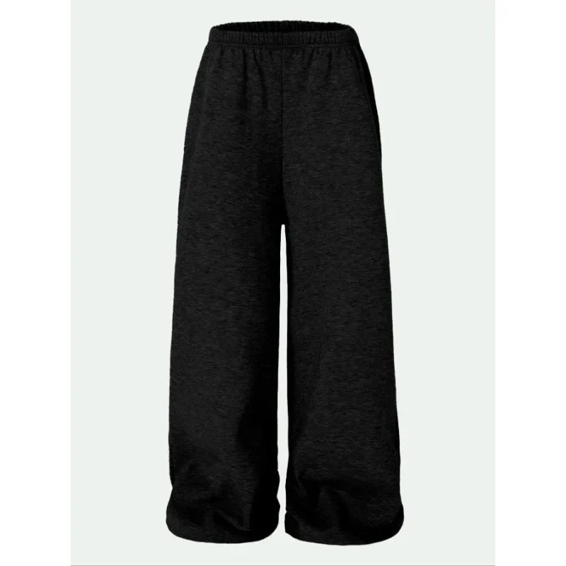 Plus Größe 1XL-5XL Damen Sportliche Hose mit weitem Bein Damen Sommer Dünne Hohe Taille Gerade Lose Schmale Lässige Bequeme Hose