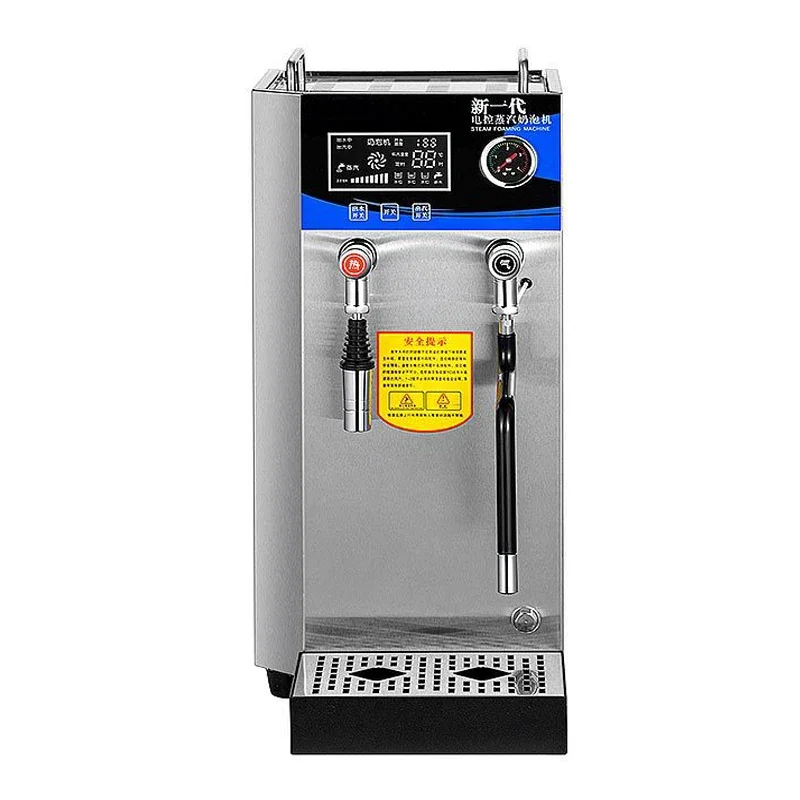 RC-110B Commercial Milk Tea Shop 10L Steam Boiling Water Machine Double-Layer Automatic Stainless Steel Display Stand 220V 2500W