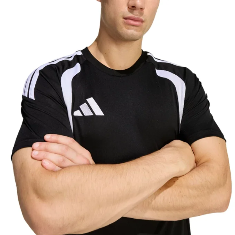 Men's adidas KB1348, 2026 Summer Quick Dry Crew Neck Tee, Football Training Match Short Sleeve Top for Sports & Daily Training