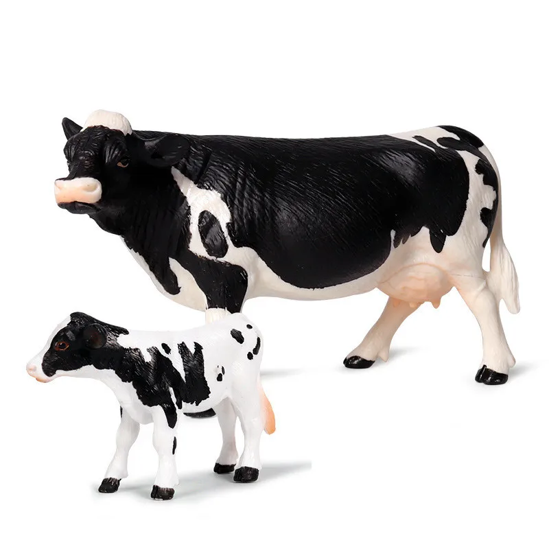 High quality Action Figure Simulation Animals Model Realistic Design Cattle Cow Bull Home Decor Educational Toys For Kids Gift