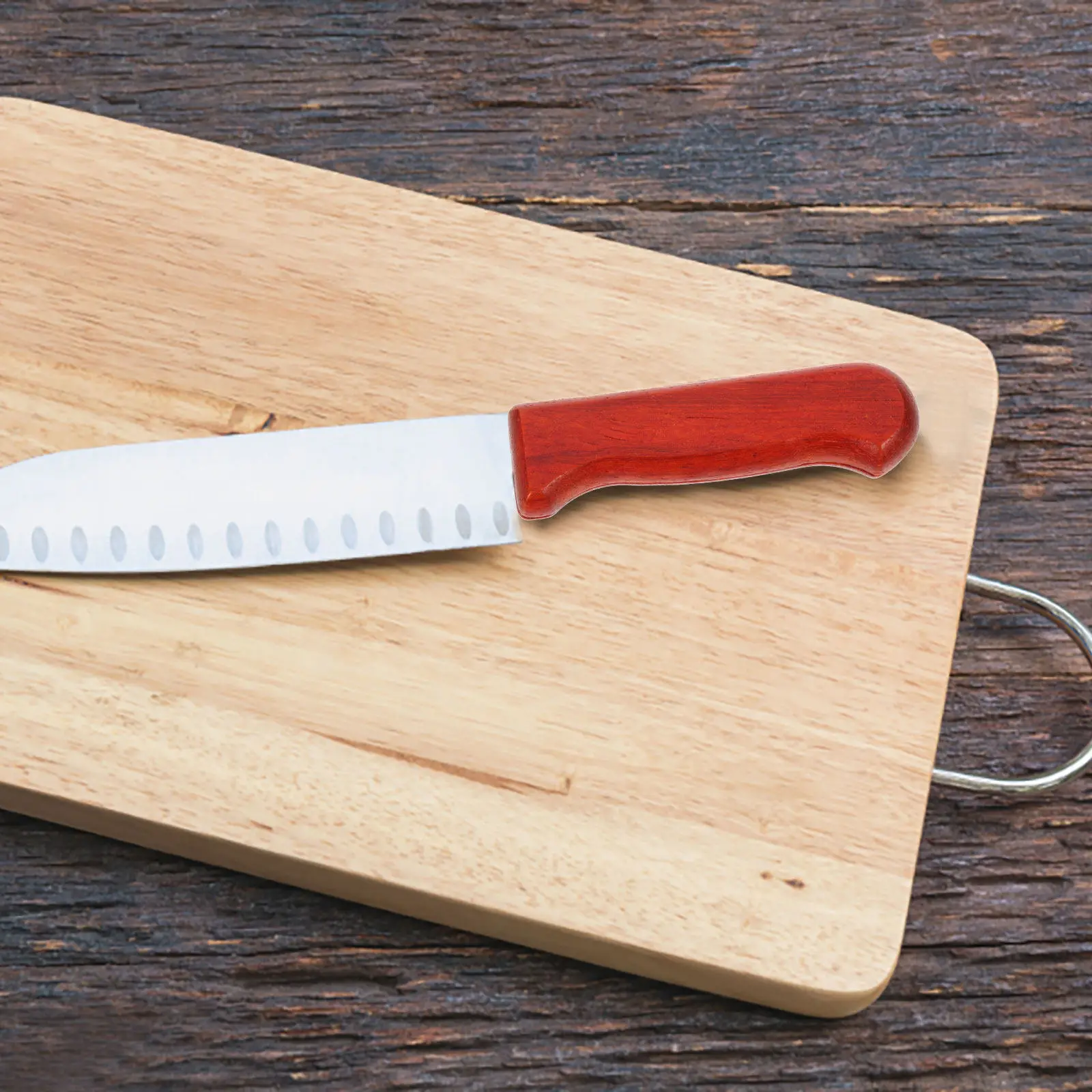 Smooth Polished Wood Cutter Handle Replacement for Kitchen Knives Ergonomic Design Comfort Grip Sturdy Impact Resistant Easy view 3