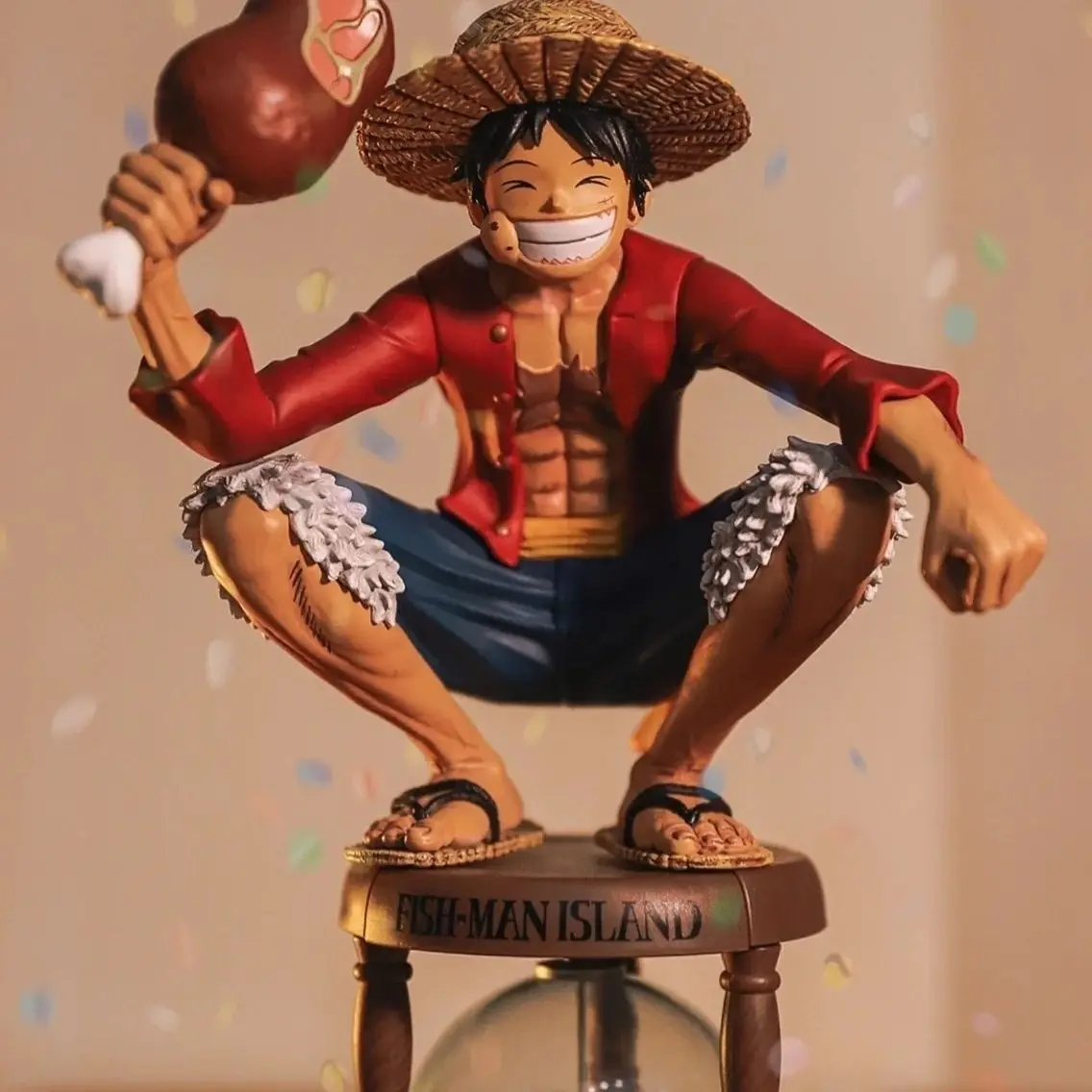 

15 см цельные аниме фигурки курицы бедра Луффи фигурка статуя модель куклы коллекция игрушки подарки
