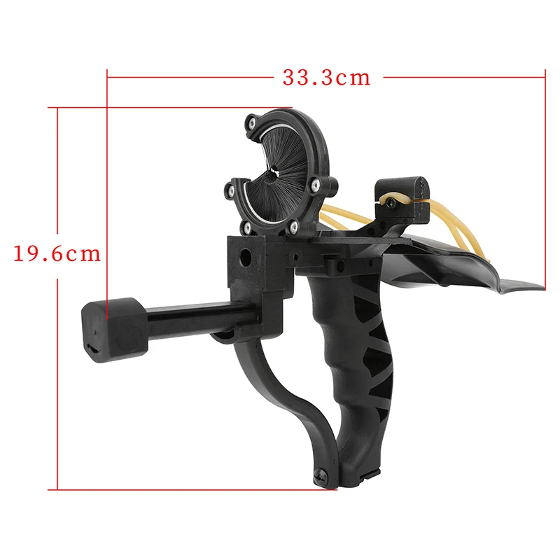 Nylon Fish Shooter with Brush Arrow Rest Accurate Catapult Fish Gear Slingshot Fishing for Outdoor Hunting Shooting Accessories