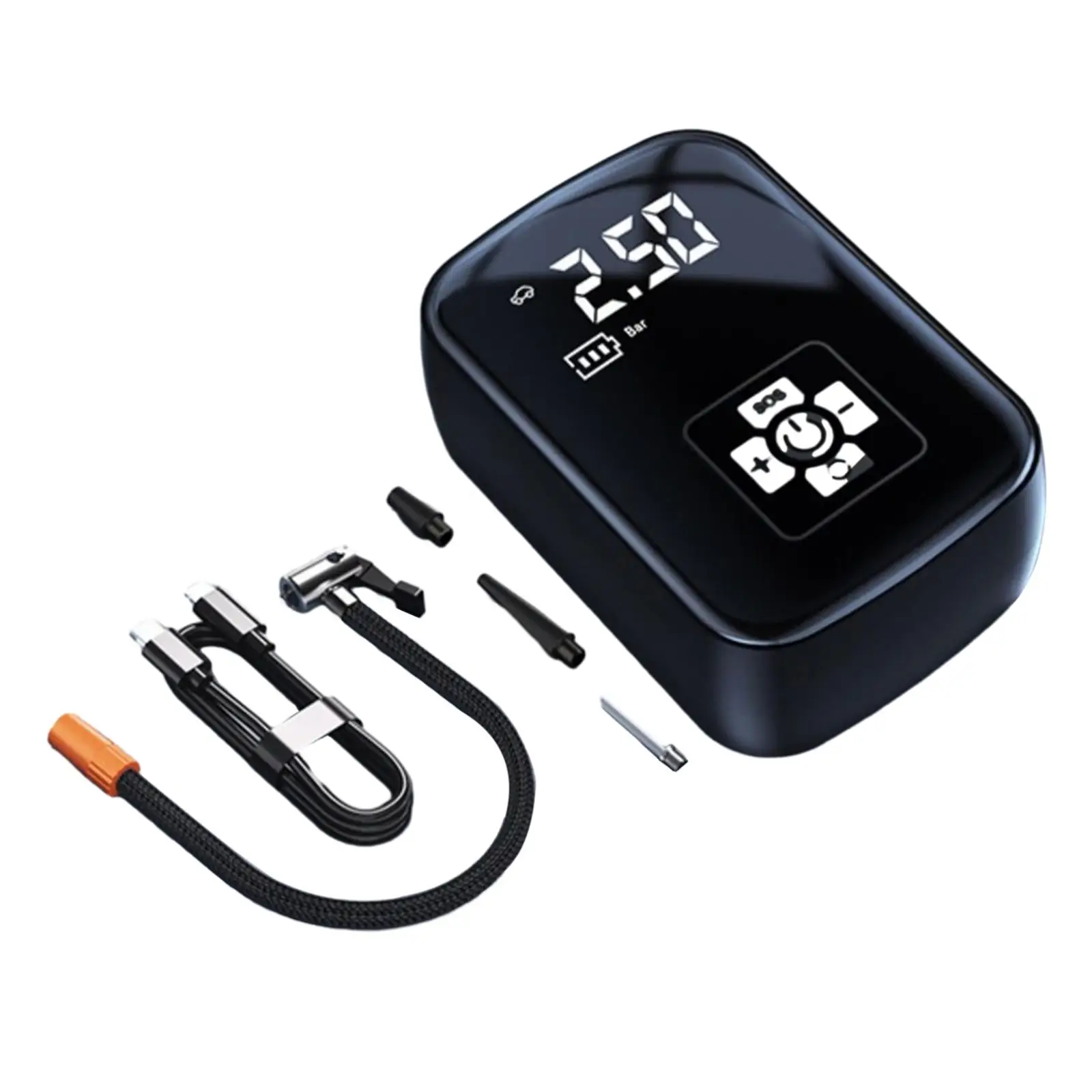 Car Auto Tire Digital Cordless Air Compressor Tire Inflator 150PSI 3600mAh Battery for Car Motorcycles Lightweight