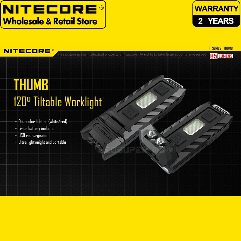 

Заводская цена Nitecore THUMB 120-градусный наклоняемый USB-перезаряжаемый рабочий фонарь