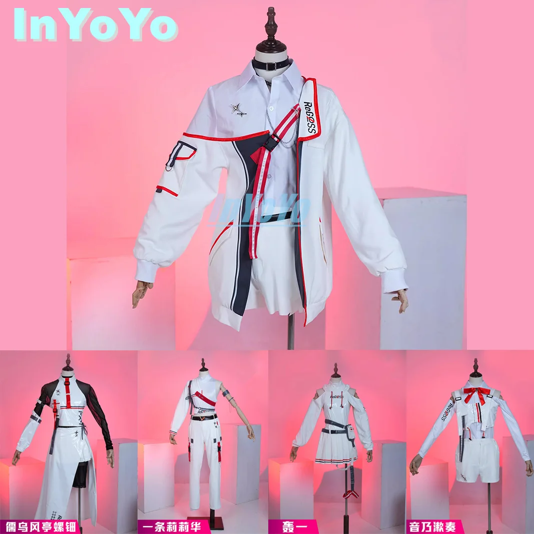 InYoYo Vtuber Hololive ReGLOSS Juufuutei Raden Todoroki Hajime Hiodoshi Ao Otonose Kanade Ichijou Ririka Cosplay Costume Uniform