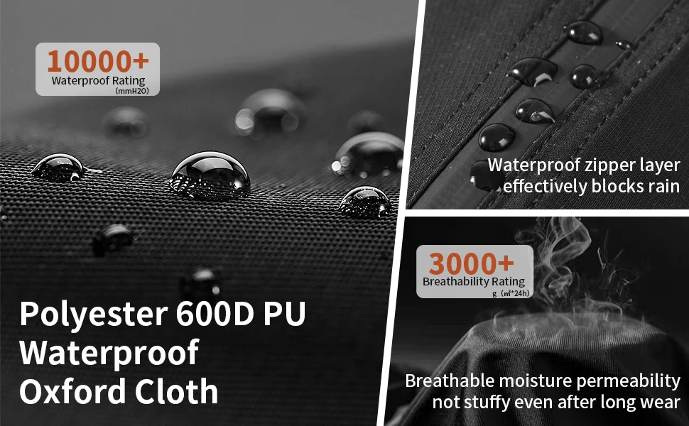 MAPLEAF Schneeschutzmanschetten Wasserdicht Leichtgewichtig 600D Oxford TPU-Band Stahlhaken Reflektierend für Alpen- und Bergwanderungen im Winter Outdoor – Detail 2
