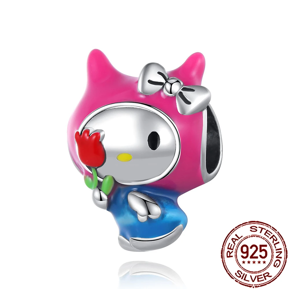 

2025 New Charms 925 Sterling Silver Bunny Baby Beads Fit Snake Chain Bracelet Necklace DIY Jewelry