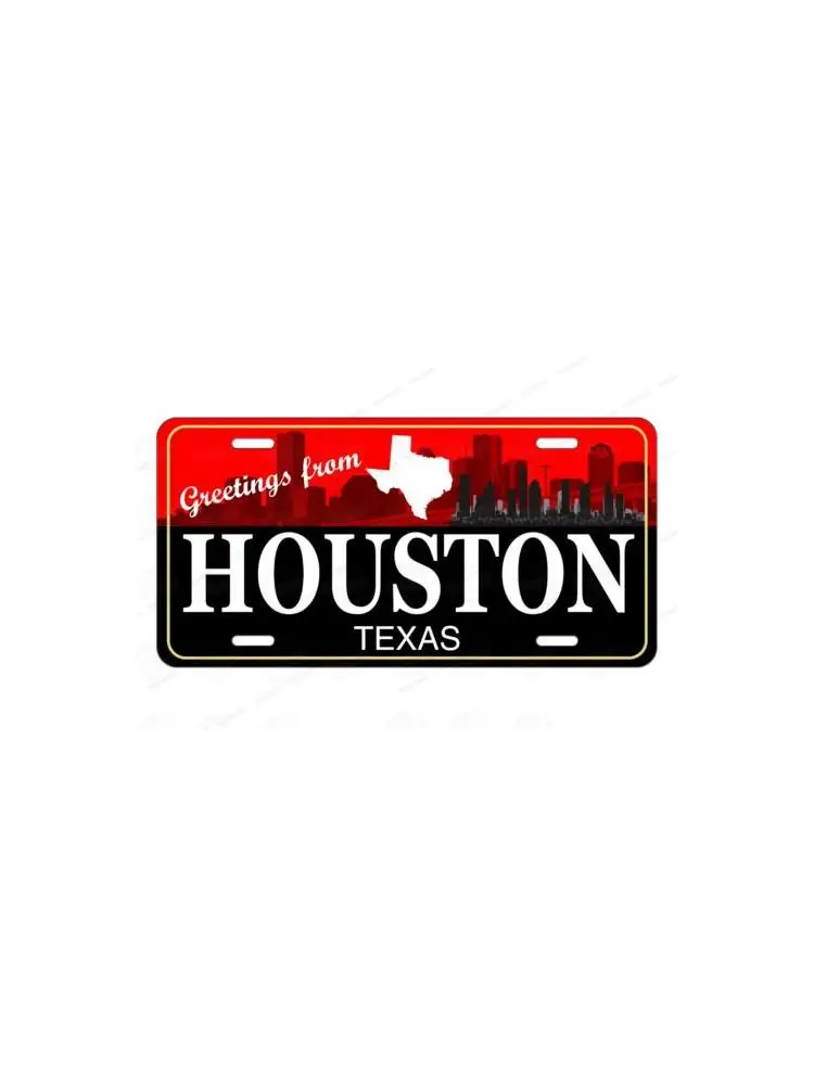 AliExpress Houston Texas Greetings from Custom License Plate Auto ATV MOPED Motorcycle bike