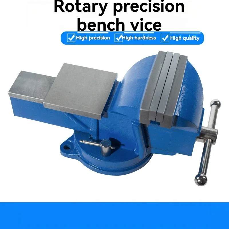 5-Inch Reinforced Home Bench Vise with Anvil; 6-Inch Heavy-Duty Swivel-Base Bench Vise for Industrial and Automotive Repair Use