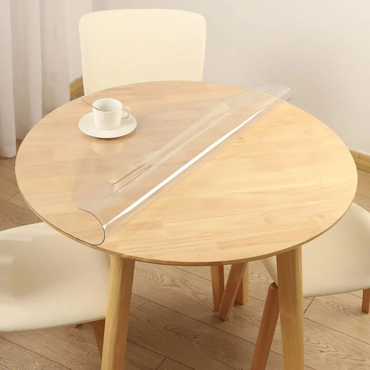 Soft Glass Tablecloth Transparent PVC Table Cloth Waterproof Oil Proof Kitchen Dining Rectangular Table Cover Matte Clear