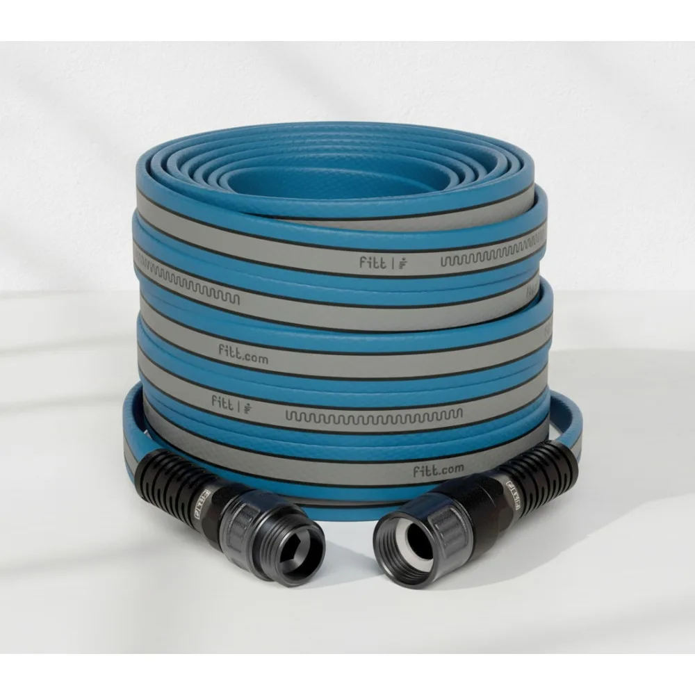 

100ft Flat Garden Hose, Lightweight Expandable Water Hose for Gardening, Car Washing & Outdoor Use, Cold Resistant & Durable