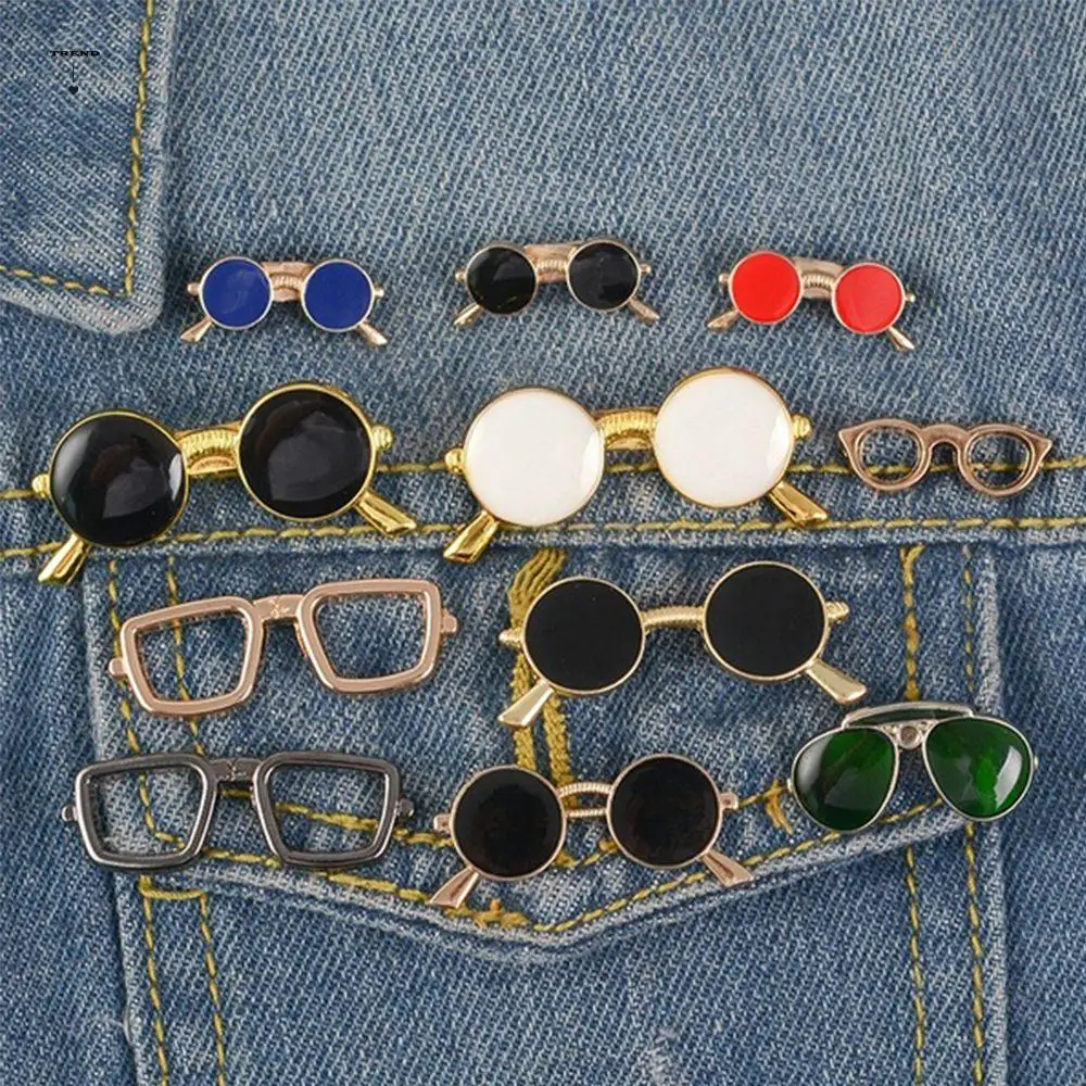 

Retro Accessories Jewelry Sunglasses Shape Suit Accessories Jackets Brooch Badge Collar Pins Glasses Brooch
