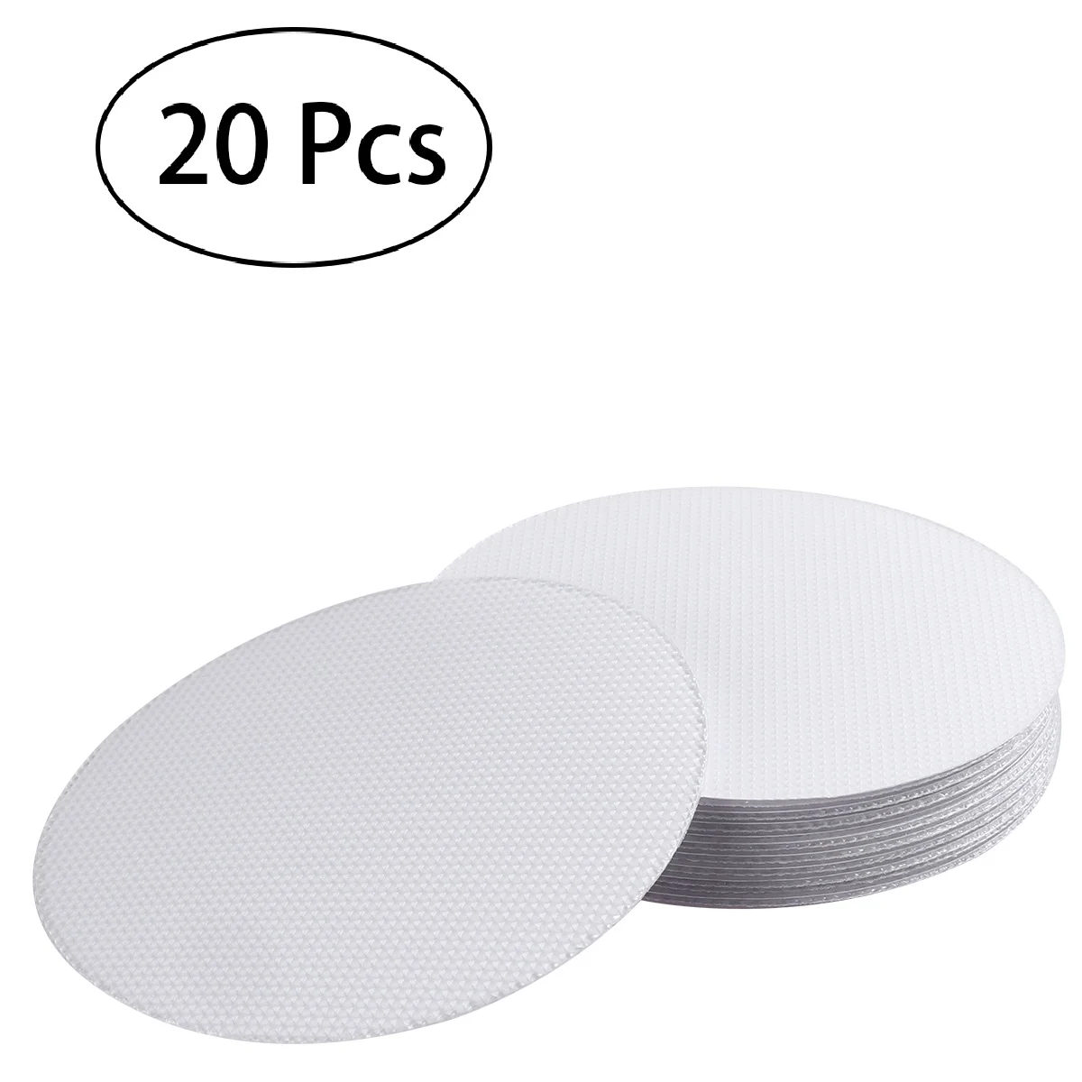 OUNONA 20PCS 10CM PEVA Anti-slip Discs Tape Non Stickers for Tubs Bath And Shower Safety Tread (Transparent)