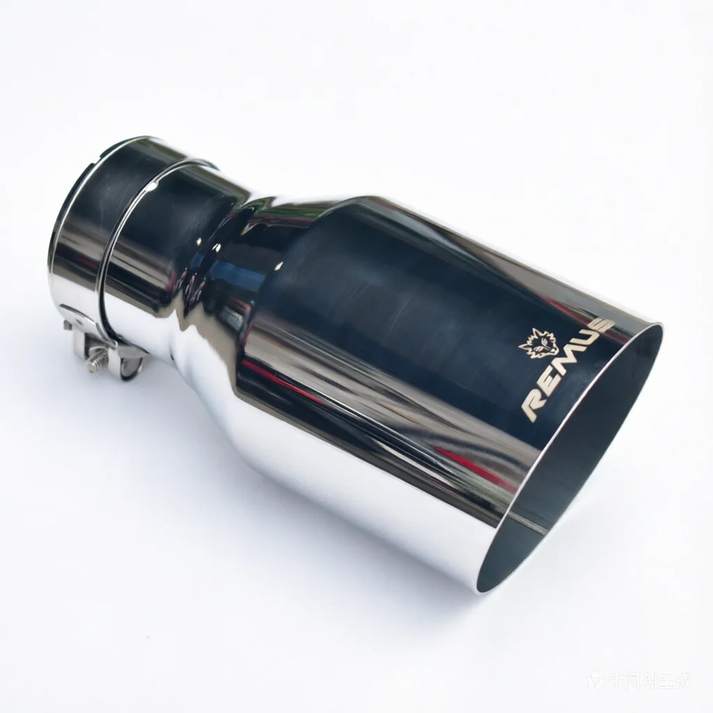 RE Exhaust Tip 304 stainless steel angled single tube automobile exhaust nozzle 2.5 inches 4.5 inches Automobile modification