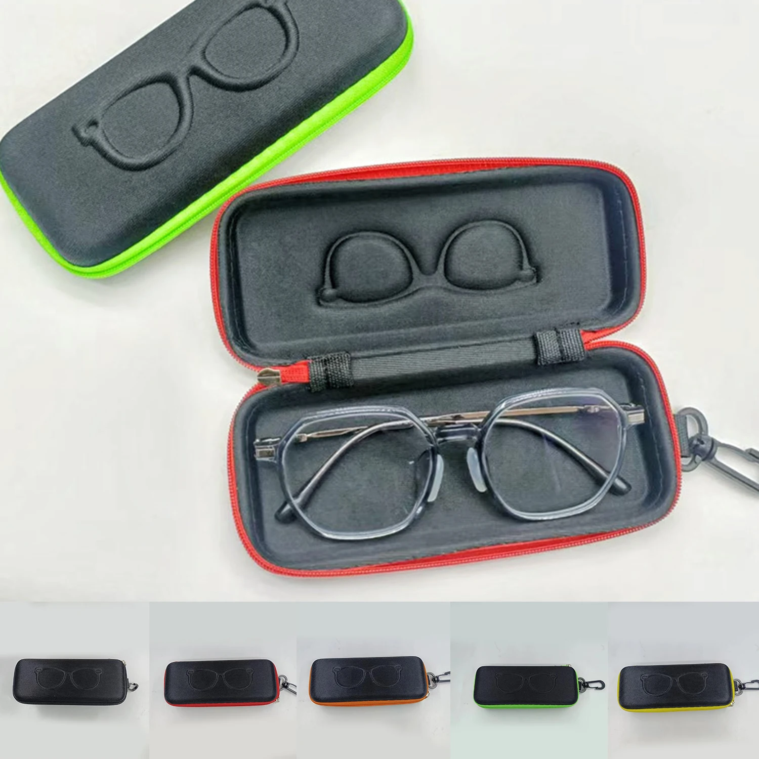 

1 PC Fashion Denim Fabric Glasses Box Zipper Sunglasses Protection Container Eyeglasses Case Glasses Organizer Bag