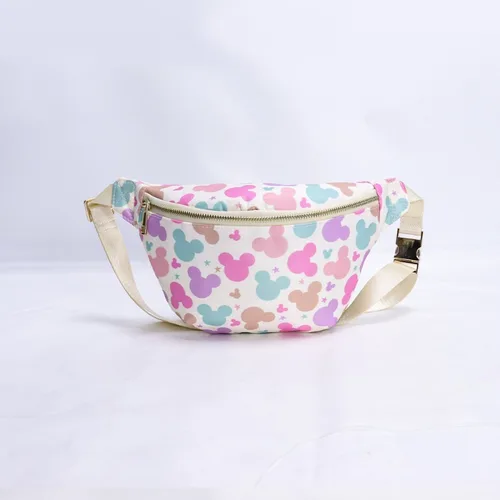 Imagen 2 del producto Nuevo bolso de cintura de Mickey de Disney para mujer, bolso de mensajero de marca de lujo para mujer, bolso de cintura ligero informal con dibujos animados de gran capacidad