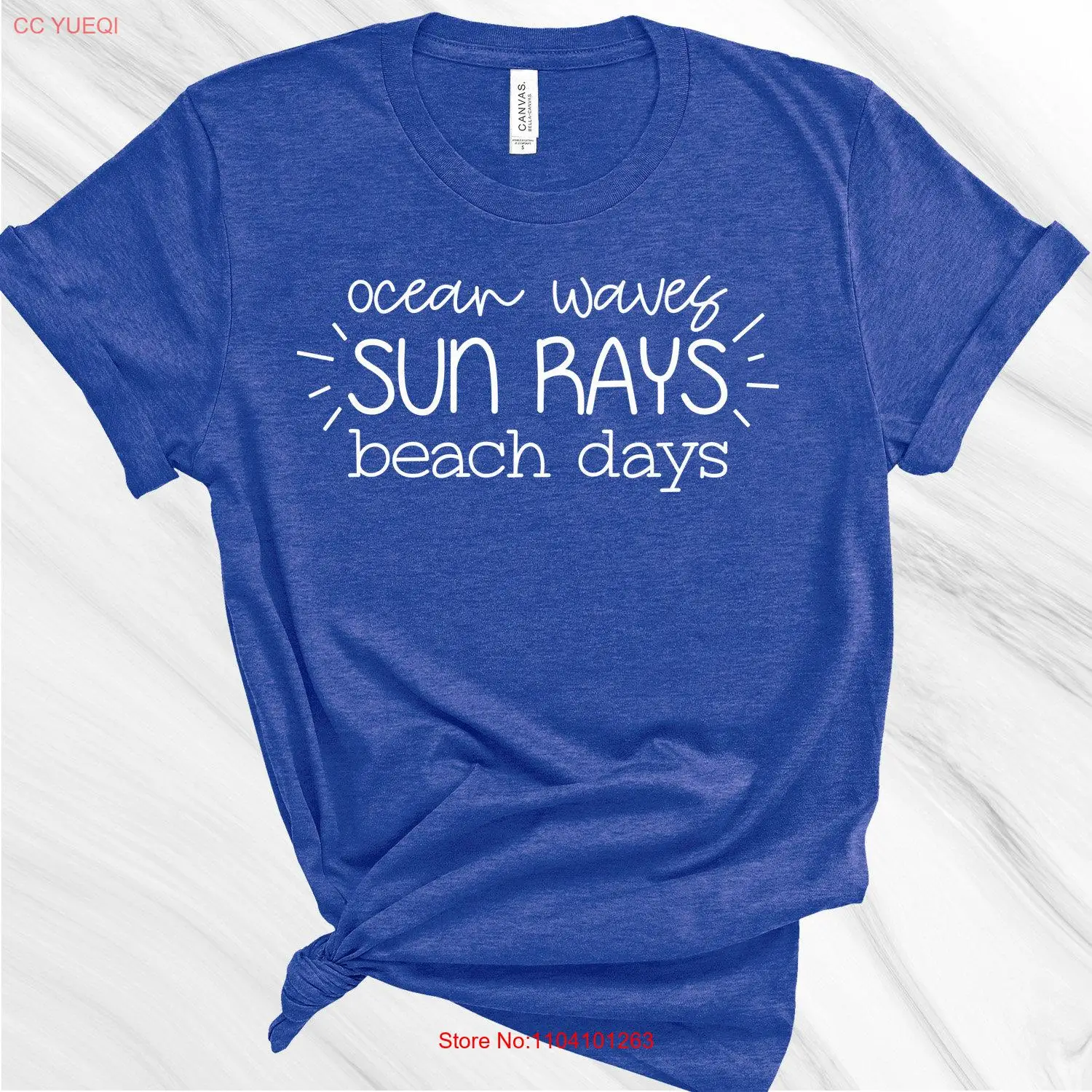 Ocean Waves Sun Rays Beach Days T Shirt Vacation Summer for Women Lake Lovin long or short sleeves