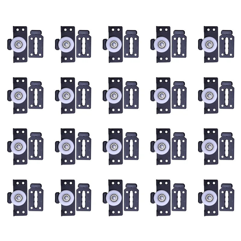 

A7THK-20 Pcs Sliding Door Wardrobe Pulleys Wooden Door Sliding Door Small Hanging Wheels Silent Sliding Door Wheels