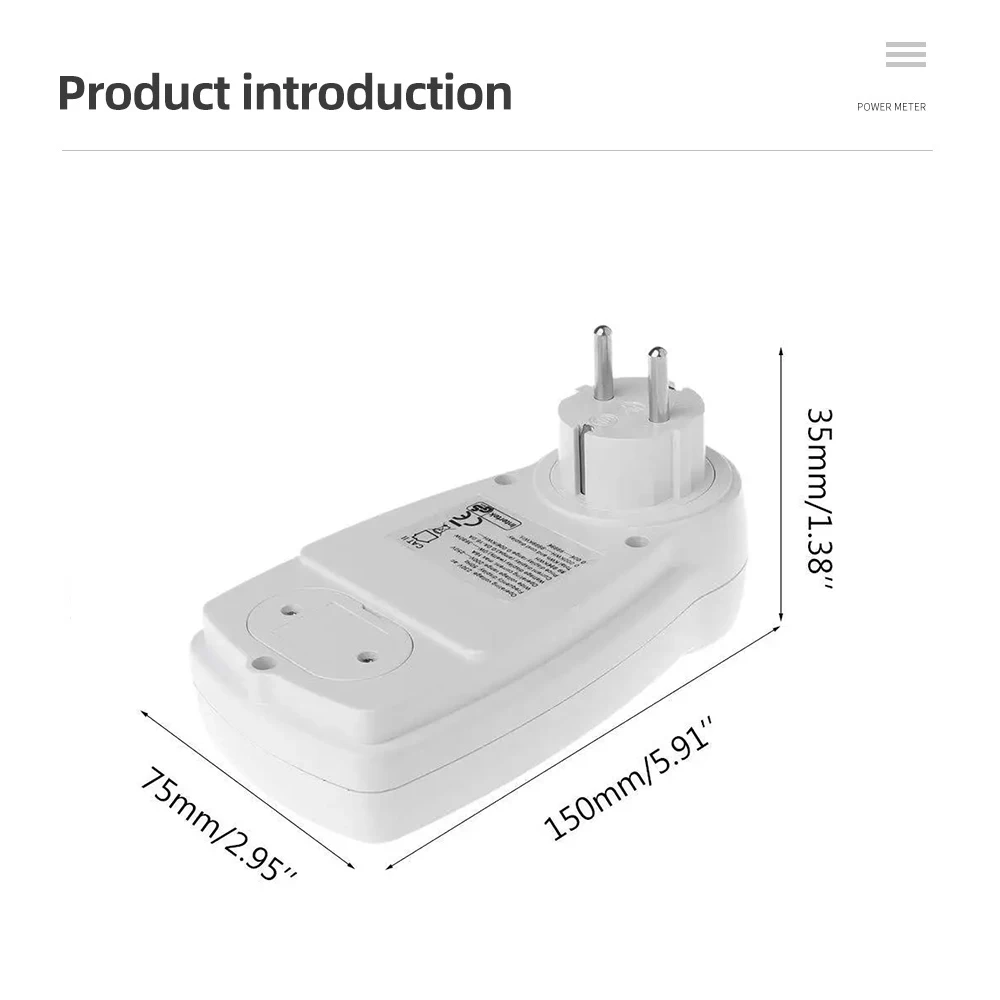 Ac Eu Digital Lcd Power Meter Wattmeter Socket Wattage Kwh Energy Meter Us Eu Measuring Outlet Power Analyzer