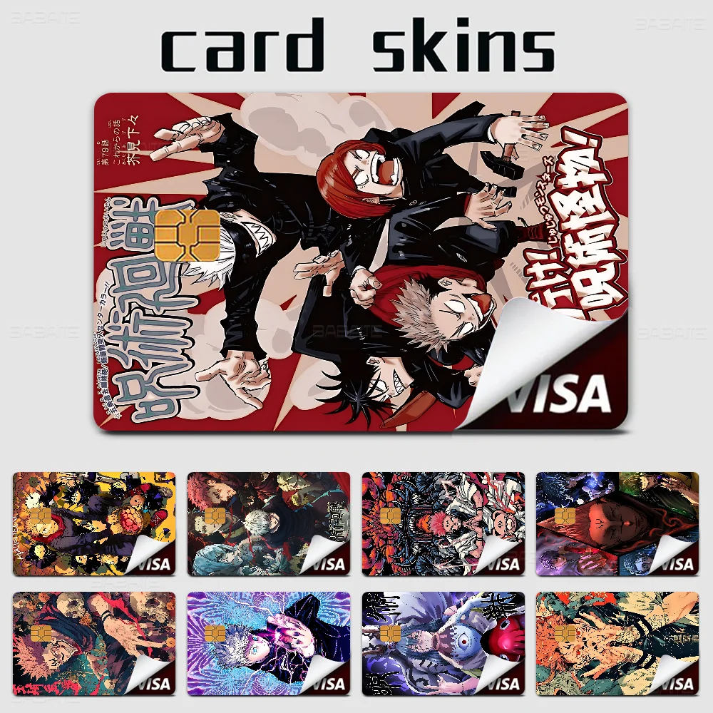 Jujutsu Kaisen Anime Cartoon Sticker Film Skin For Credit Card Debit Bank Bus Card