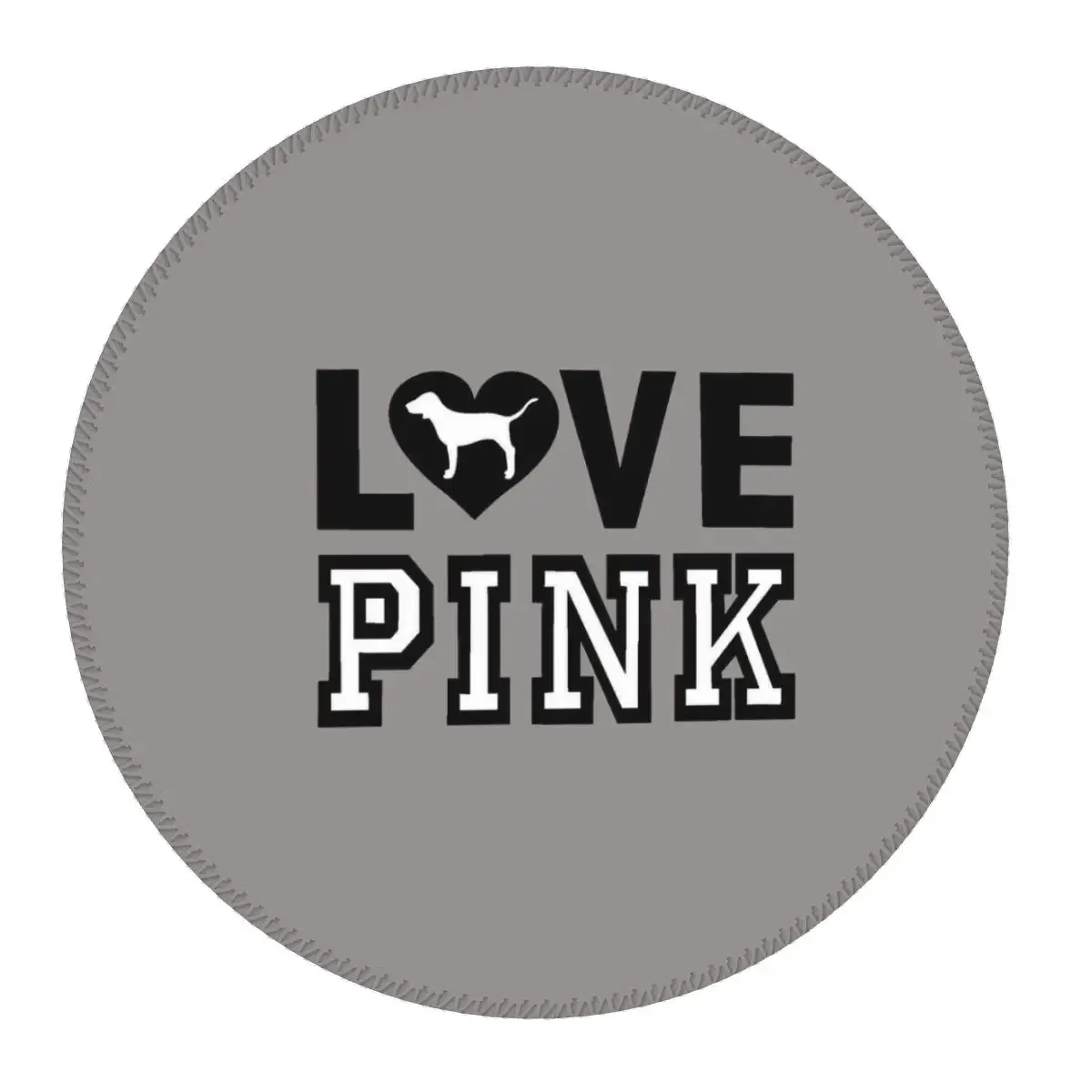Love Pink Round Mouse Pad Computer Keyboard Mouse Mat Gaming Laptop Desk Mat Office Table Mats