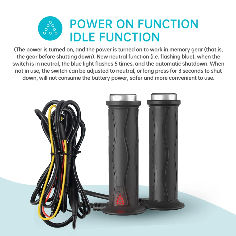 

DC 12 В мотоциклетные ручки с подогревом, водонепроницаемая регулируемая ручка с горячей ручкой, умный контроль температуры, руль с подогревом мотоцикла