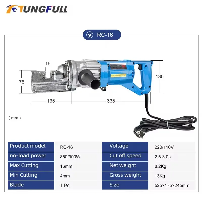 Hydraulic Electric Steel Bar Cutter Shear Portable Steel Scissors Hydraulic Steel Bar Cutter Automatic Steel Cutting Machine