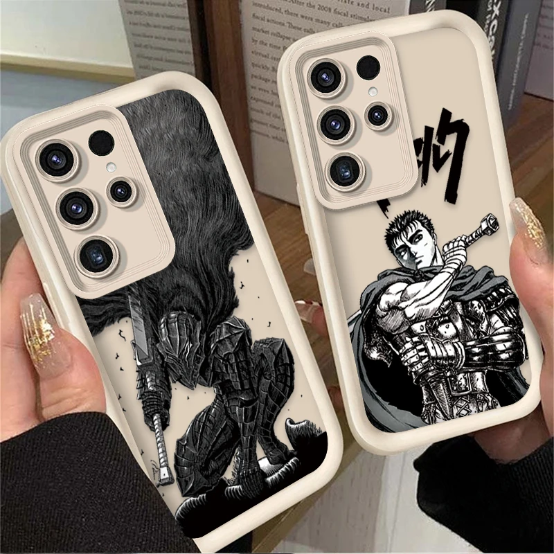 Anime Berserk Guts Case for Samsung Galaxy S25 S24 S23 Ultra S22 S21 Plus FE 5G A54 A34 A14 A73 A53 A33 5G Soft Silicone Cover