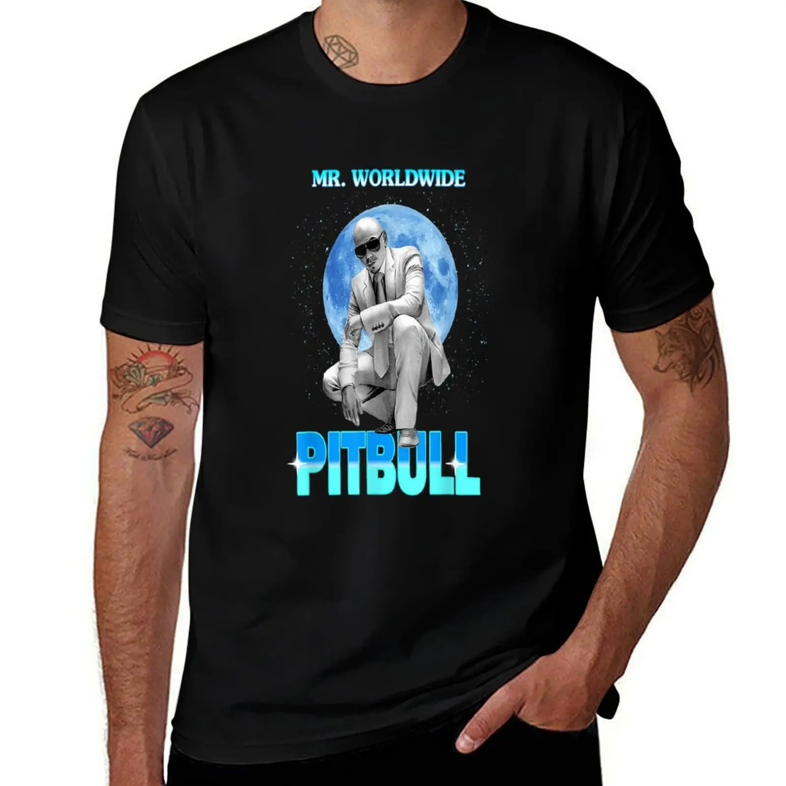 Mr. Worldwide Pit.bull Singer Superstar T-Shirt Basic Simple Design Short Sleeve Shirt T-Shirt