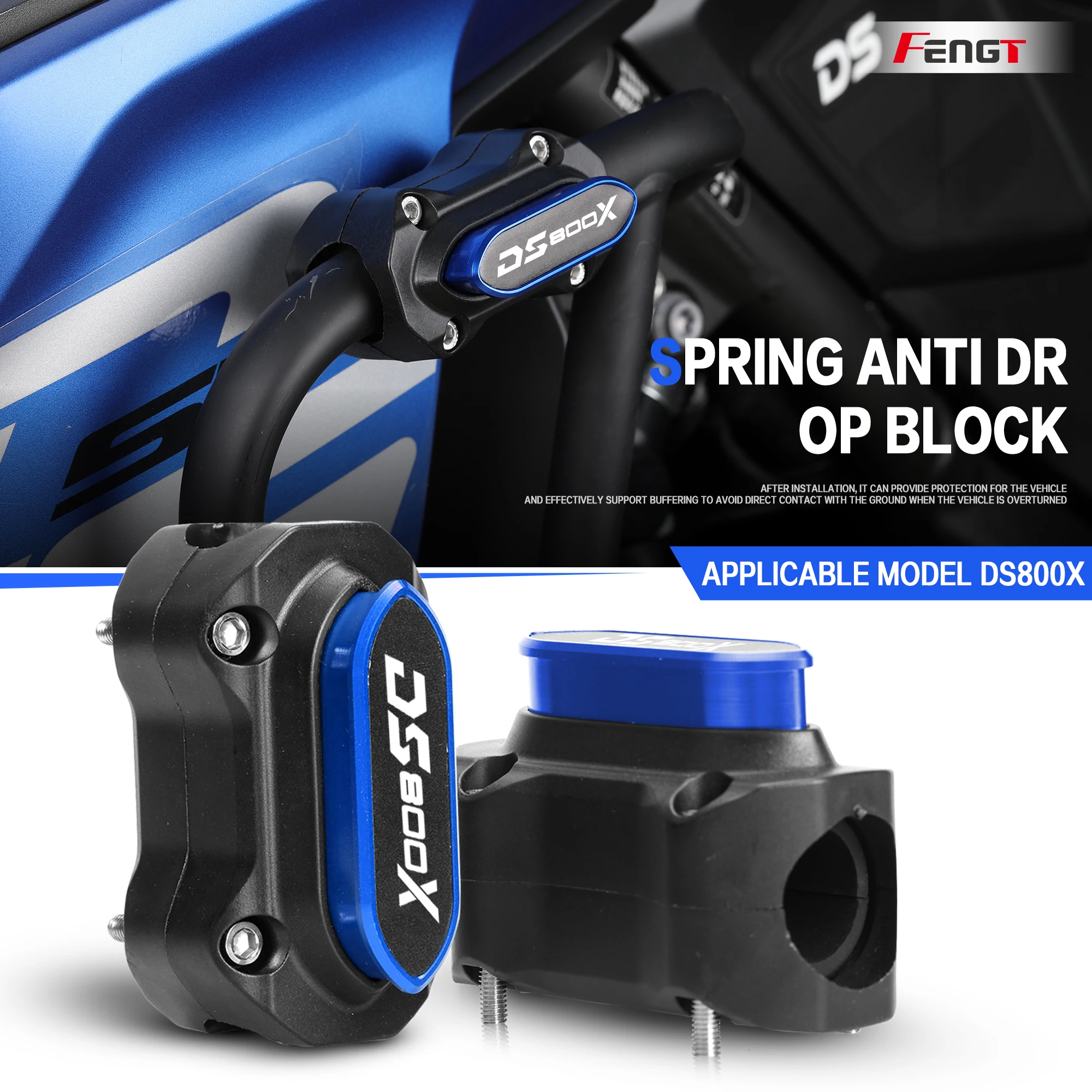

For VOGE Rally 800 DS800X Rally800 DS 800X 2026 DSX Motorcycle Engine Guard Bumper Spring Protector Crash Bar Block protection