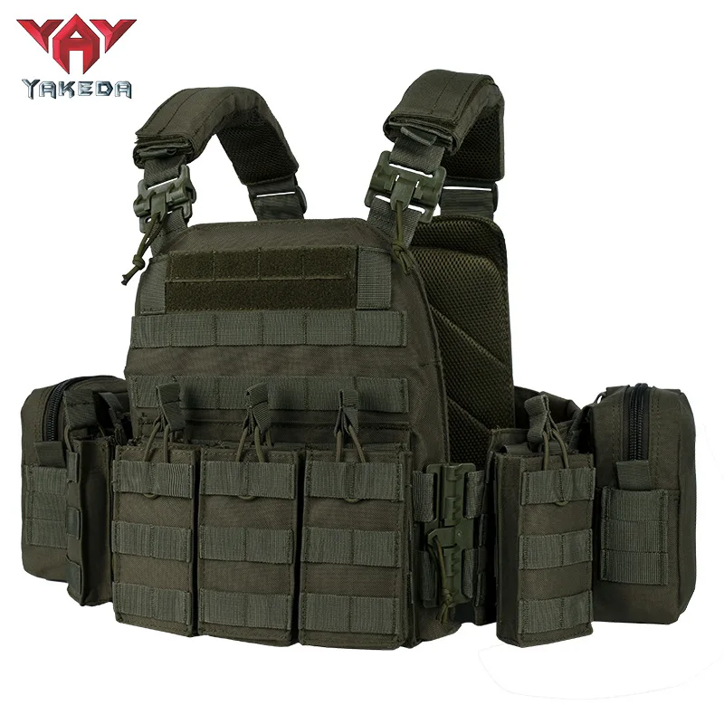 YAKEDA Trainingsvest met snelle demontage, afneembaar en uitbreidbaar, comfortabel, ademend, slijtvast en scheurbestendig