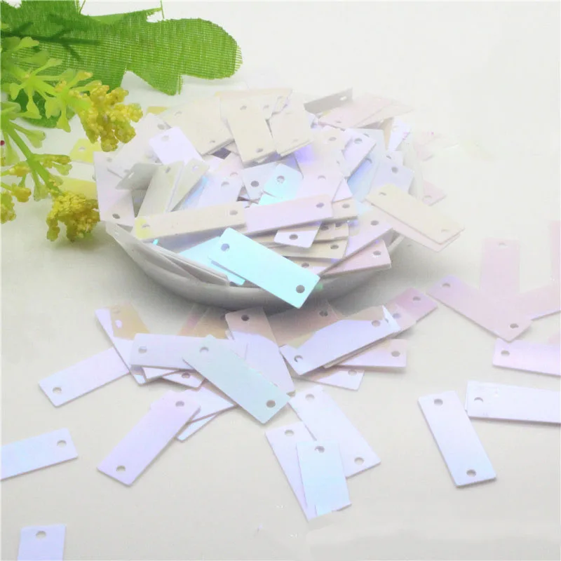 

1000 г 6x19 мм красочные прямоугольные 2 шт. кремовые цветные блестки с отверстиями для шитья DIY танцевальная одежда декоративные аксессуары маленькие блестки