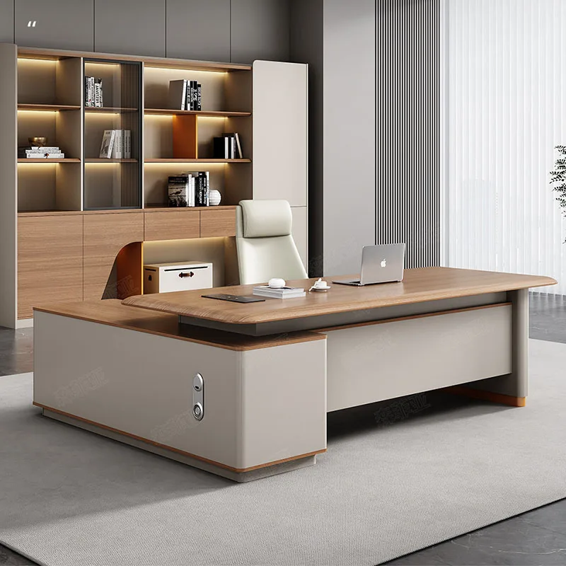 creative wooden office desk study modern computer standing executive office desk decoration mesas escritorio home furniture