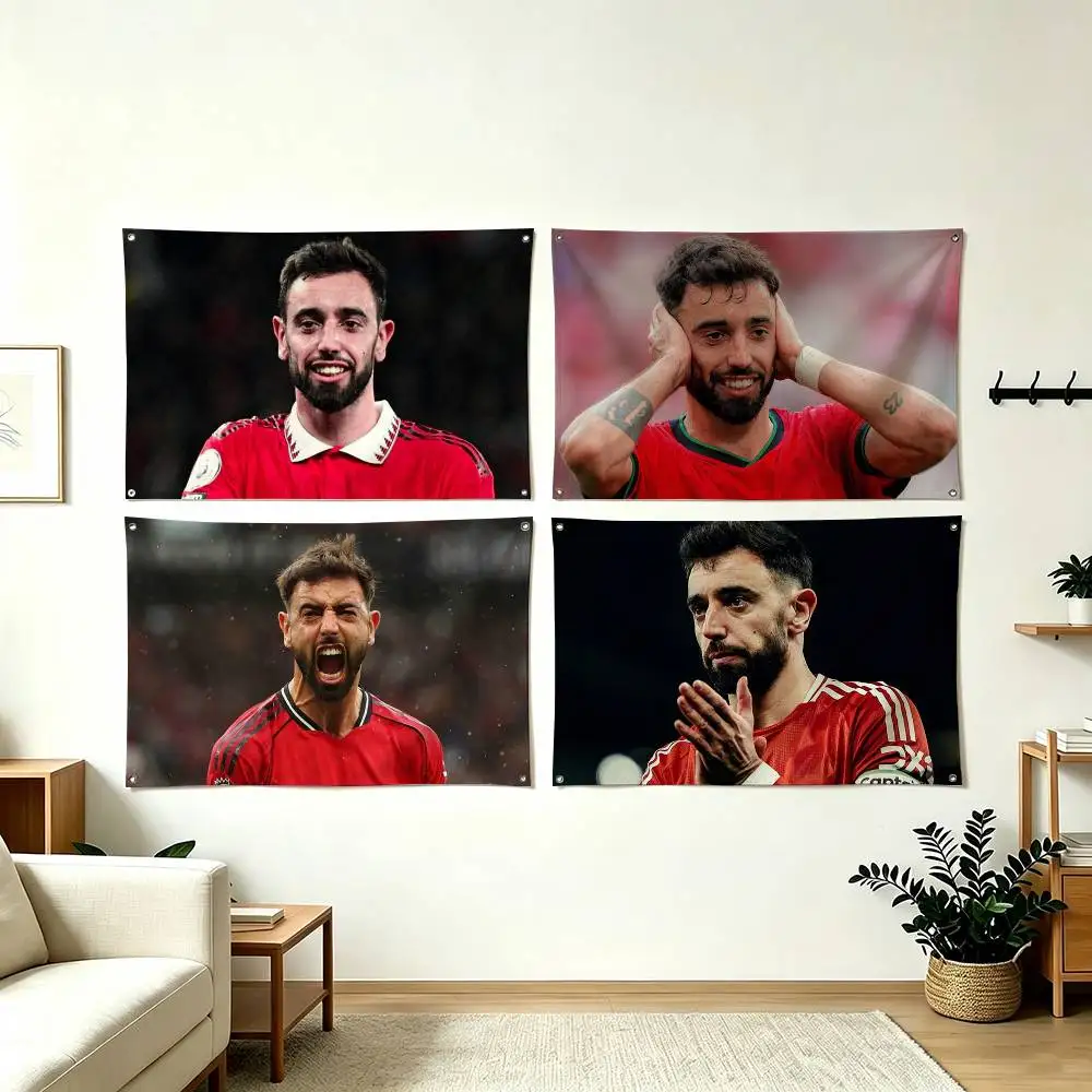 B-Bruno Fernandes Football Player Flags for Bedrooms Home Decor Items Outdoor Decors Garage Decoration Flaga