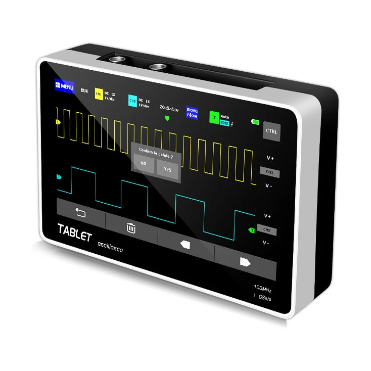 2 Channels 100MHz Bandwidth 1GSa/s Sampling Rate Oscilloscope Multifunction Ultra Thin Portable Tablet Digital Oscilloscope