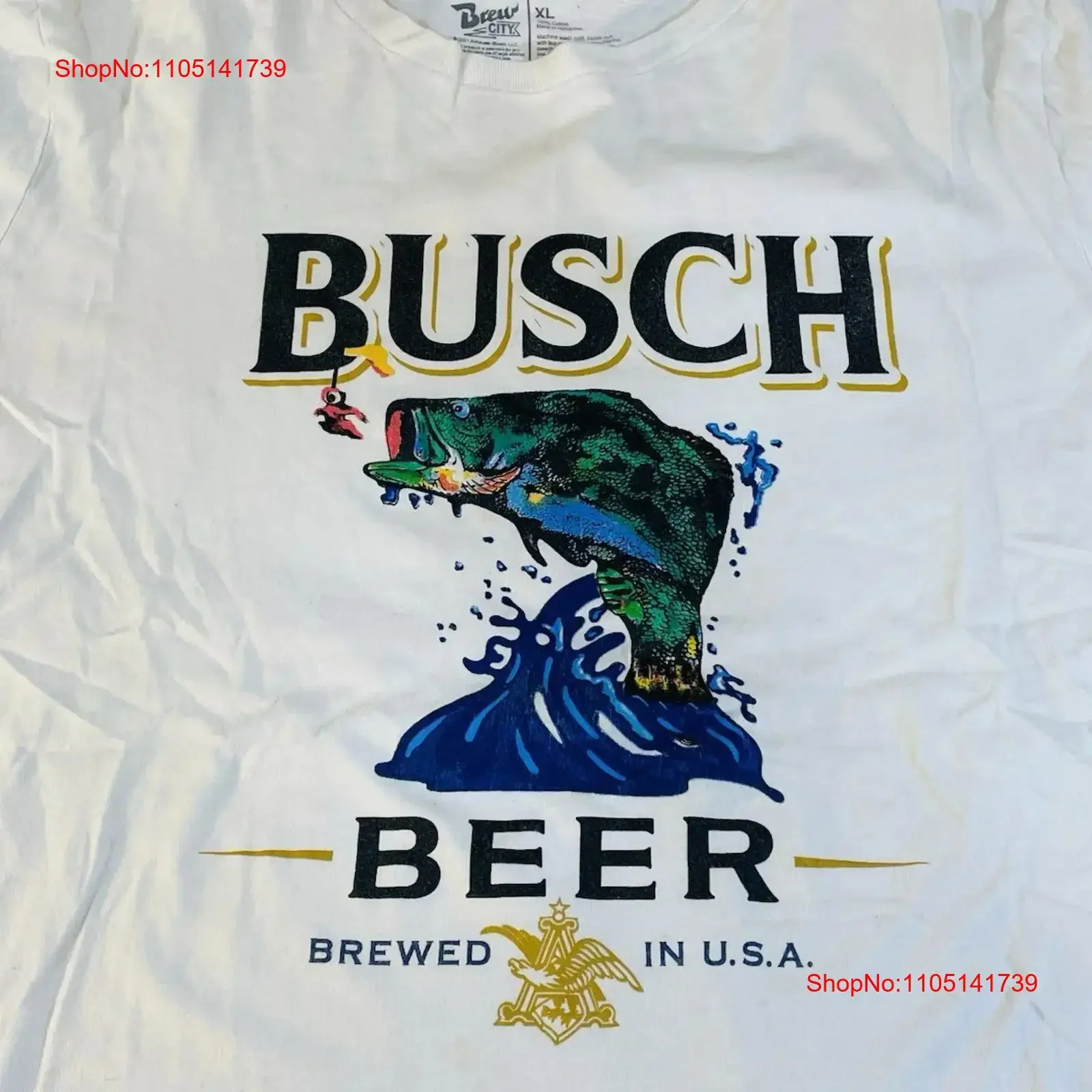 

Мужская белая футболка Busch Beer в стиле ретро с принтом XL, вечерние, задняя дверь, винтажная, растянутая, повседневная, дышащая, удобная