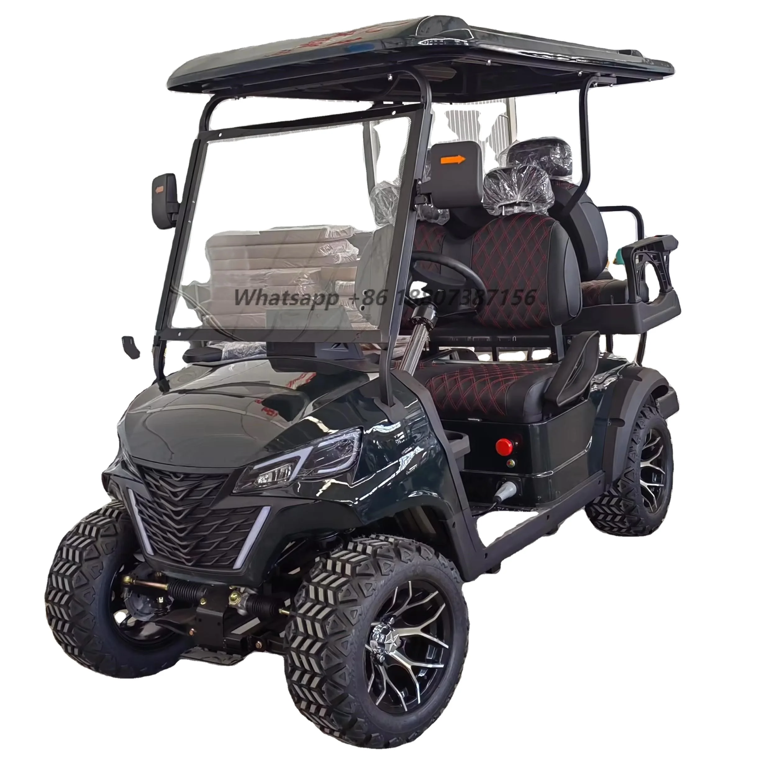 Multifunctional Golf & Utility Cart 4 Seats with Cargo Storage for Landscaping Gardens Golf Range and Maintenance Work