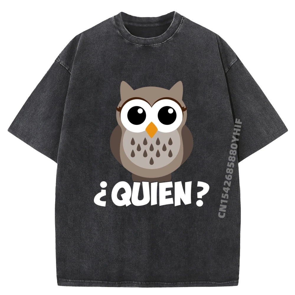 

Quien Who Owl испанский учитель 3d футболки с принтом мужские забавные потертые футболки с рисунком для мужчин повседневная одежда
