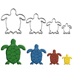 Four Specifications Cartoon Aquatic Animal,Big Sea Turtle,Plastic Molds,Cake Fondant Tools,Cookie Sushi and Fruits Cutters