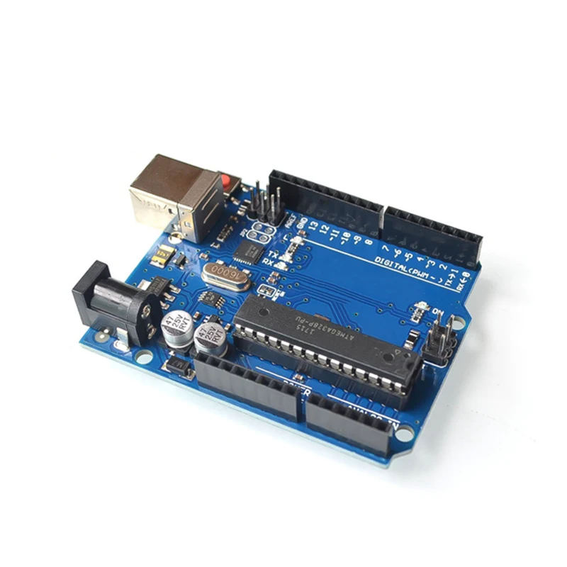 Kualitas Tinggi Satu Set UNO R3 Kotak Resmi ATMEGA16U2 + Chip MEGA328P untuk Arduino UNO R3 Papan Pengembangan + Kabel USB