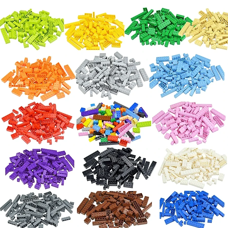 Educational Creative Toys For Children 104Pcs Mixed Thick Figure Building Blocks 12 size 16 Colors Compatible Classic Baseplate