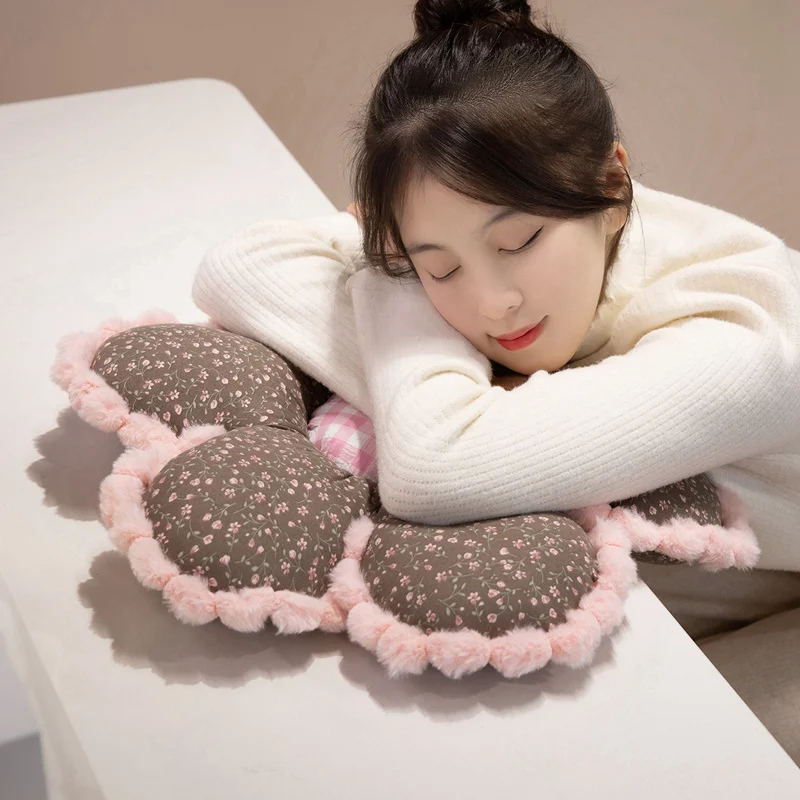 50 cm Blumenkissen Mädchen Prinzessin Gefälligkeiten Blumen Weiche Gefüllte Plüsch Stuhl Sitzmatten Auto Warmes Kissen Sofakissen Für Wohnkultur