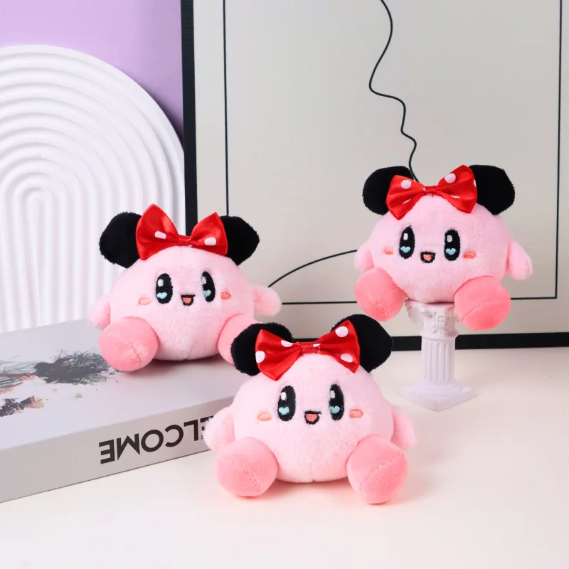 Anime Kirby brelok 10cm śliczne pluszowe zabawki breloki lalki dla dziewczynek wisiorek akcesoria do toreb prezent urodzinowy