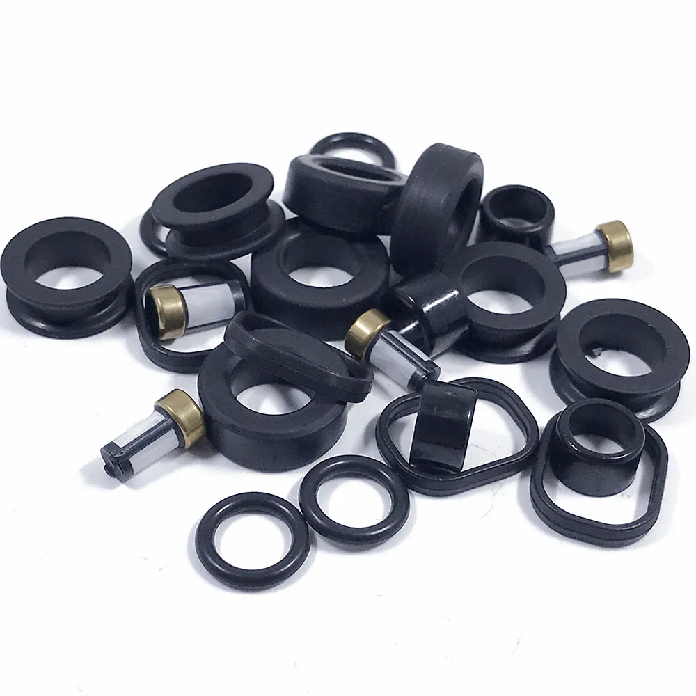 4Set Kit Perbaikan Injektor Bahan Bakar 16611-AA370 Cocok untuk Subaru Legacy Impreza 195500-3910 565cc