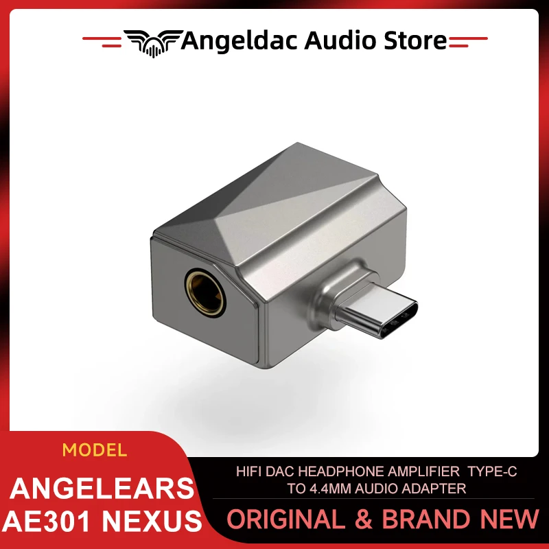 Angelears AE301 Nexus HIFI DAC Headphone Amplifier  Type-C to 4.4mm Audio Adapter 32bit/384KHz Avalon/Bravery/Blessing MUSE M1